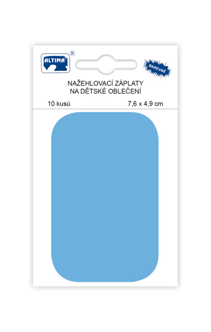 Nažehľovacie záplaty malé 10 ks v balení - svetlo modrá